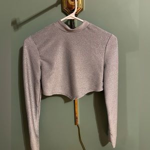 Sparkly cropped long sleeve